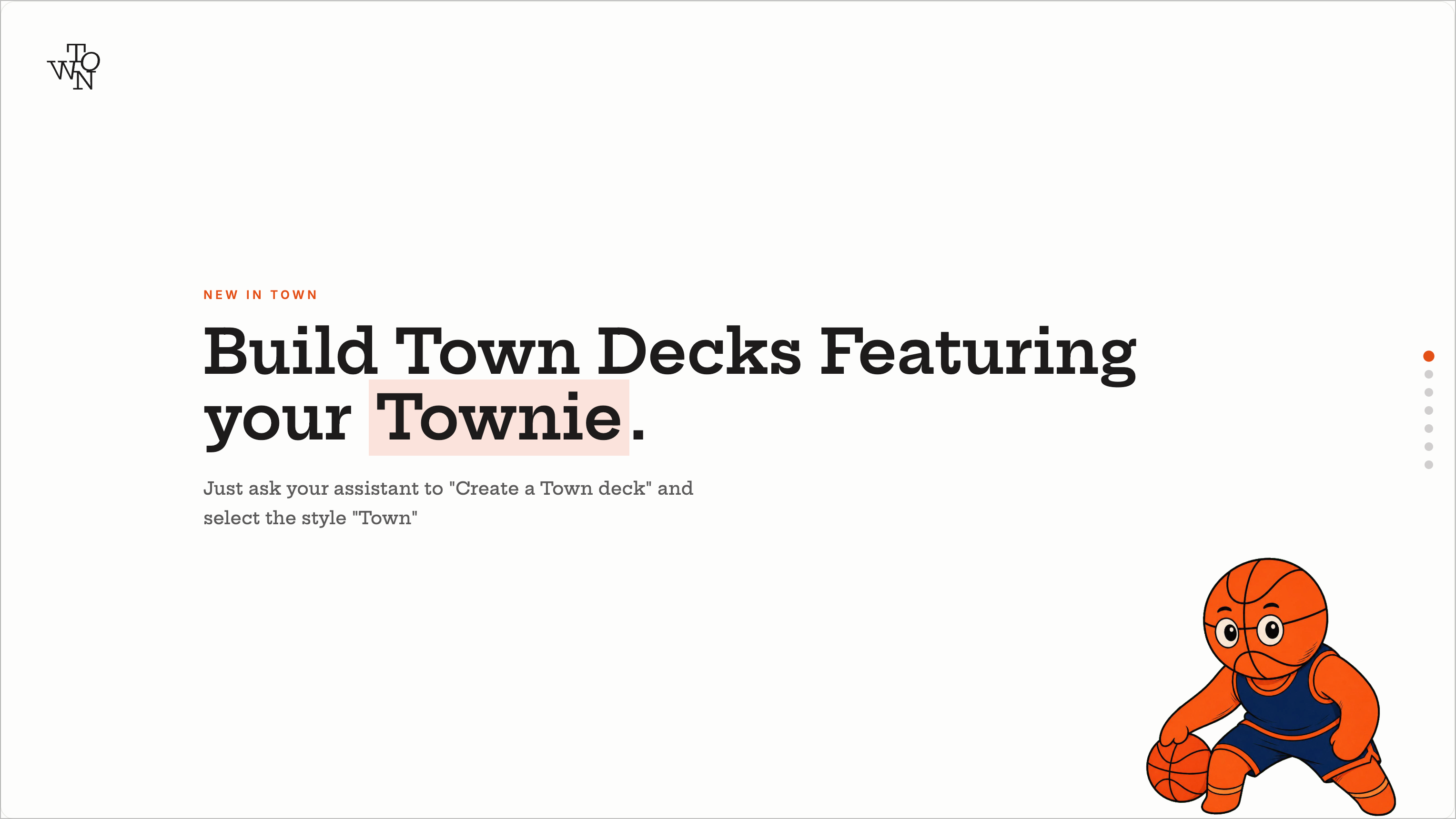 Demo of Feature your Townie in Decks